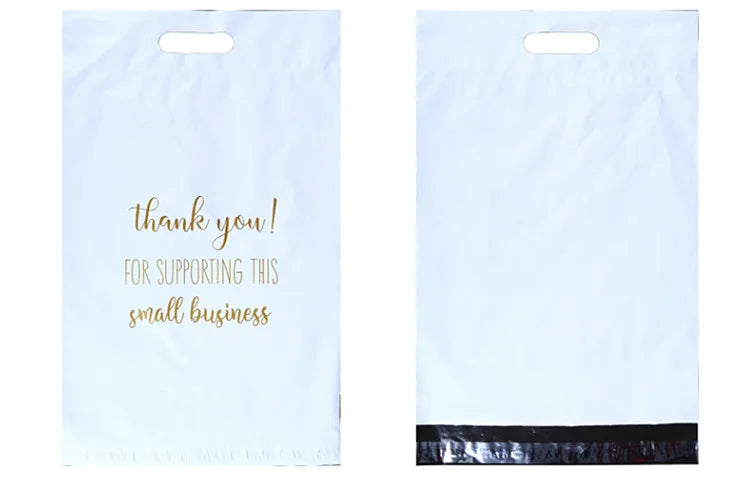 10/50 pièces merci rose Poly Mailer enveloppes adhésives sac bricolage T-shirt sous-vêtements robe Leggings jouets expédition pochettes portables