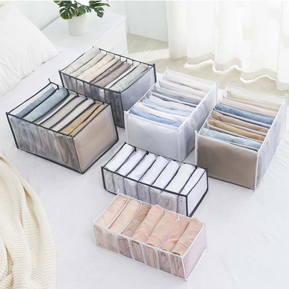 Home Closet Organizer For Underwear Socks Cabinet Divider Storage Box Storage Organizer for clothes Foldable Drawer Organizer