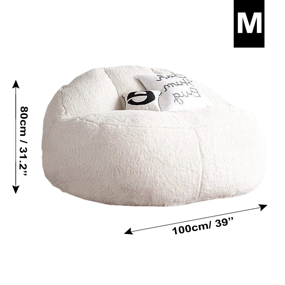 2021 nouveau Pouf canapé-lit Pouf sans remplissage en peluche géant pouf Ottoman Relax chaise longue Tatami Futon siège de sol meubles