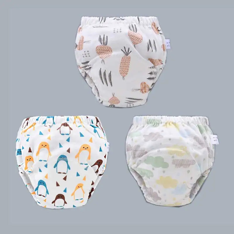 Couches réutilisables pour bébé, culottes, pantalons d'entraînement en pot pour enfants, couches en tissu écologique, toilettes lavables, couches en coton pour tout-petits