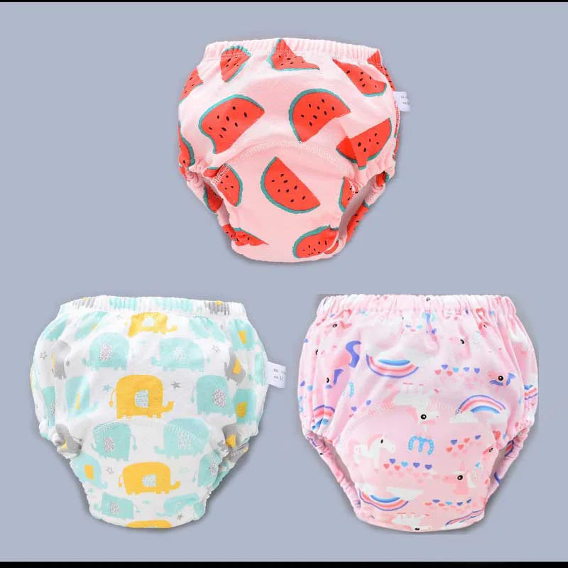 Couches réutilisables pour bébé, culottes, pantalons d'entraînement en pot pour enfants, couches en tissu écologique, toilettes lavables, couches en coton pour tout-petits