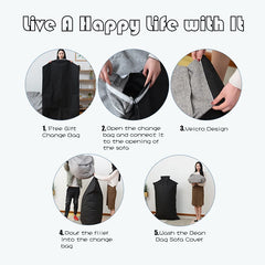 Housse de canapé paresseux confortable, sans remplissage, en tissu de lin, chaise longue, pouf, Pouf, pour salon, Tatami