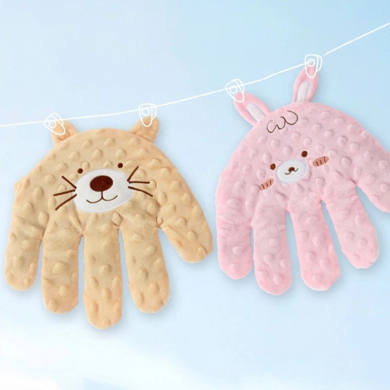 Oreiller de paume apaisant pour bébé ours mignon, avec télécommande, motif de main automatique pour aide au sommeil, gant de main, oreiller électrique pour bébé