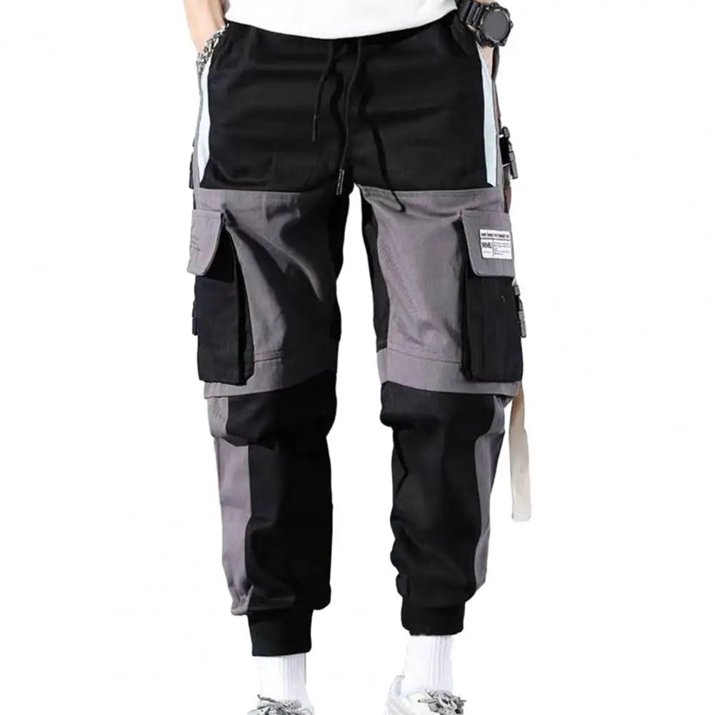 Pantalon Cargo pour hommes avec multi-poches, boucle d'entrejambe profonde, coupe ample, Hip Hop, Streetwear, pantalon Long ample de printemps pour hommes