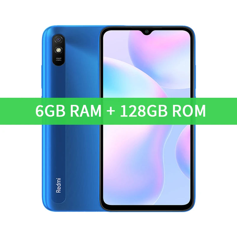 Xiaomi Redmi 9A Global Rom Smartphone 64GB/128GB téléphone portable 5000mAh 6.53 pouces MTK Helio G25 Octa Core 13MP téléphone intelligent Version CN