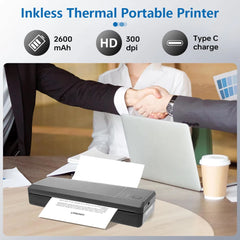 Imprimante thermique Bluetooth Portable sans fil, sans encre, pour lettres américaines 8.5X11, impression Mobile, pour téléphone, ordinateur Portable, usage domestique et au bureau