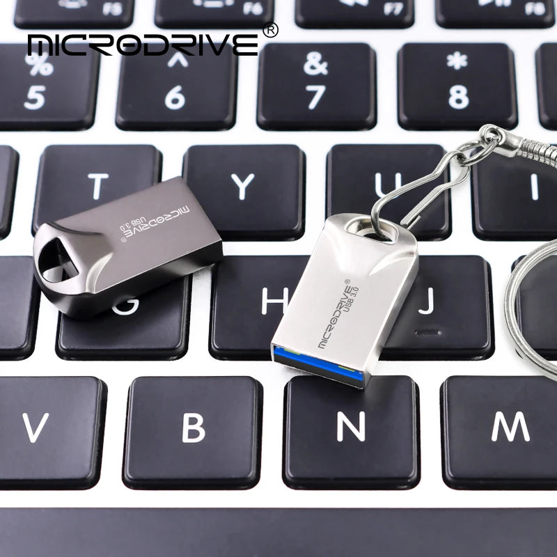 High Speed USB 3.0 Metal Flash Drive 16GB 32GB 64GB 128GB Pendrive Waterproof usb drive Pen Mini memory Sticks with key ring