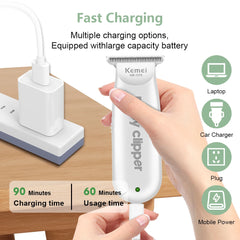 Kemei-Tondeuse à cheveux électrique portable pour bébé, mini machine à couper les cheveux pour enfants, rasoir silencieux aste, tondeuse à faible bruit, 1319