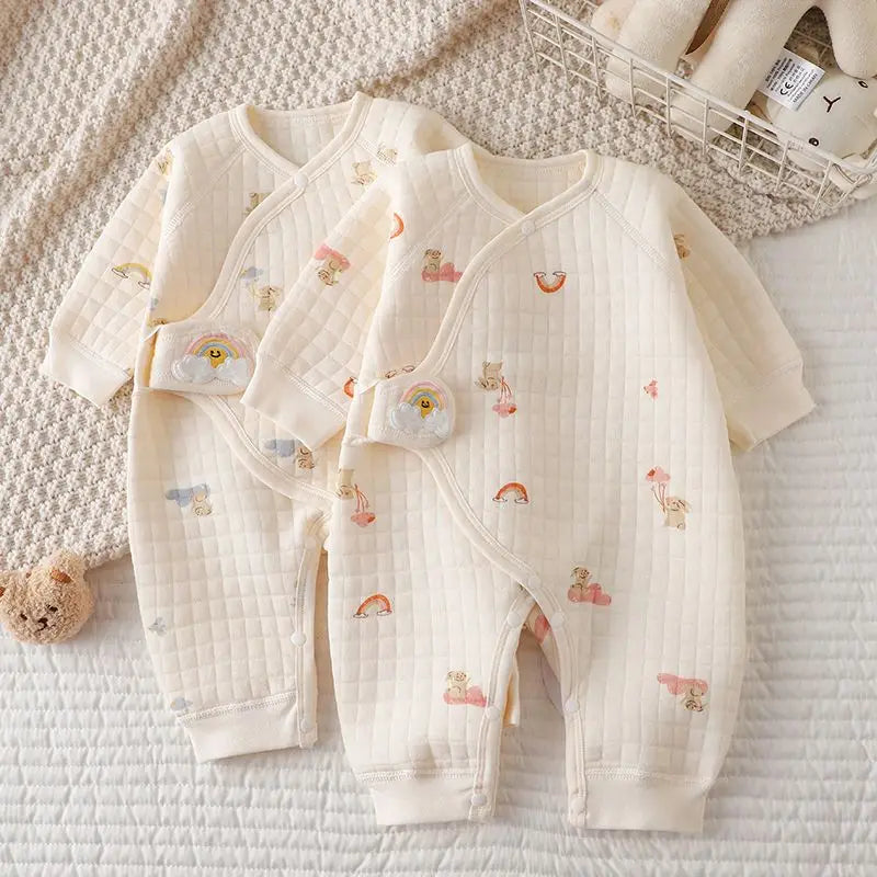 Ircomll nouveau-né bébé vêtements automne hiver chaud coton bébé barboteuses pyjamas pour filles garçons infantile vêtements de maison bébé vêtements