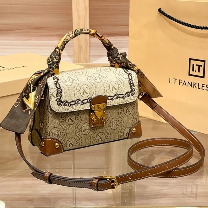 Sac à main pour femme, sac à main en cuir véritable, nouveau 2023, créateur haut de gamme, sac à bandoulière unique à la mode, petit carré