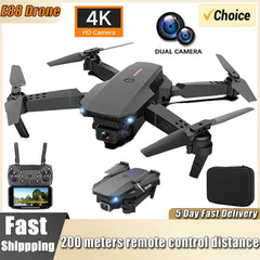 Drone professionnel E88 4K avec caméra grand angle HD 1080P, WiFi, FPV, recommandé de tenir un importateur RC pliable, hélicoptère quadrirotor, jouets pour enfants