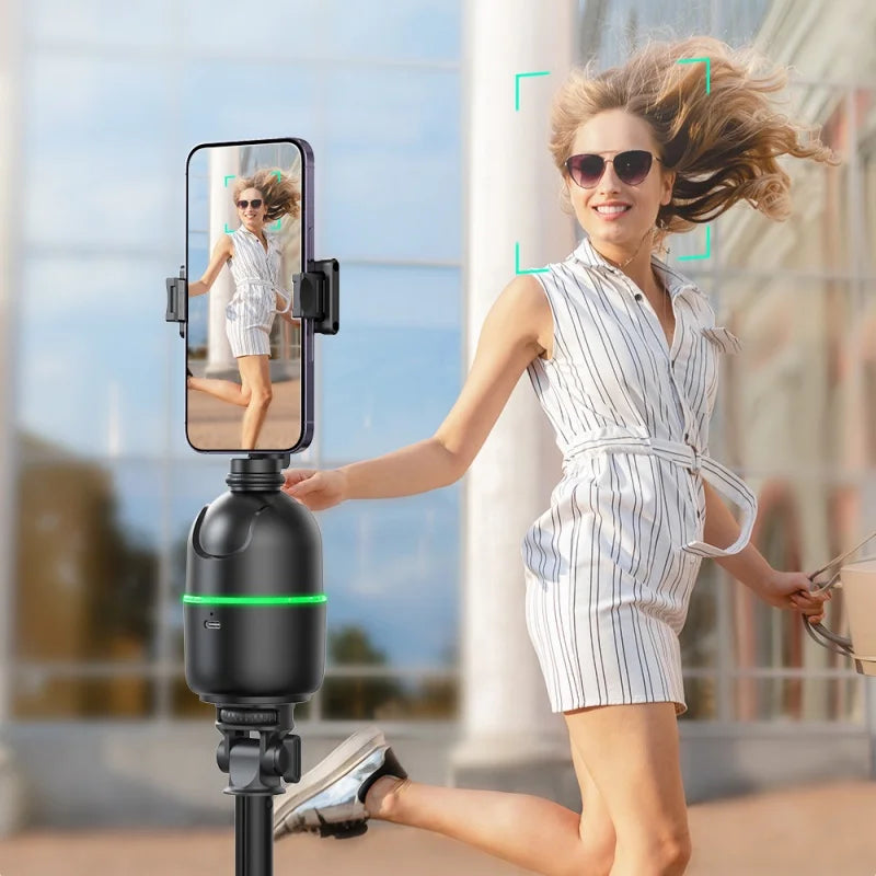 Bâton de Selfie à cardan intelligent AI, suivi automatique du visage, Rotation du cardan portable pour Smartphone, caméra, trépied vidéo, stabilisateur avec LED
