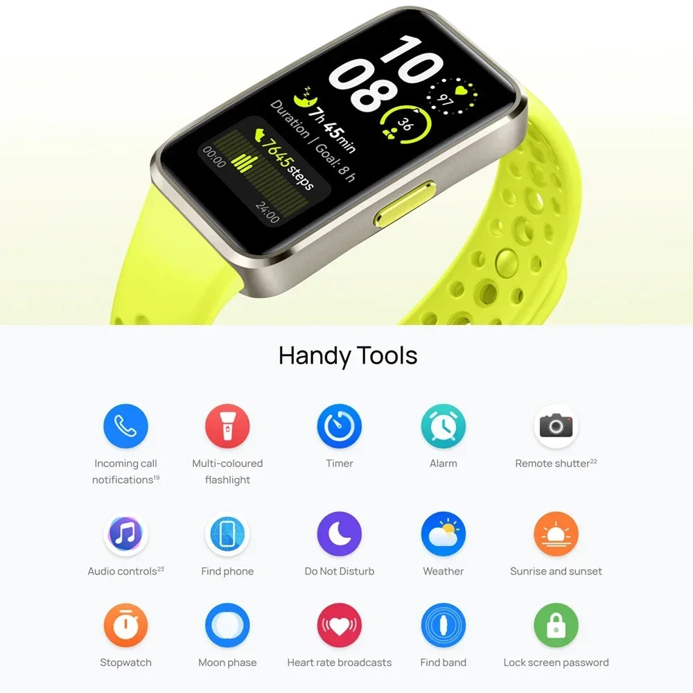 Montre connectée Huawei Band 10, originale, Compatible avec IOS et Android, suivi du sommeil, moniteur de santé, autonomie de 14 jours, nouvelle collection 2025