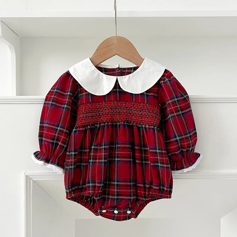 Barboteuse de noël pour bébés garçons et filles, combinaison épaisse de dessin animé père noël cerf, vêtements d'automne et d'hiver pour nouveau-nés