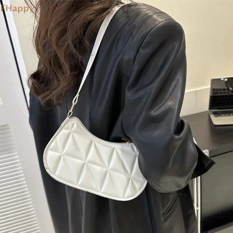 Mini sac de Shopping sous les bras pour femmes, fourre-tout rétro décontracté, sacs à bandoulière en cuir de couleur unie pour femmes