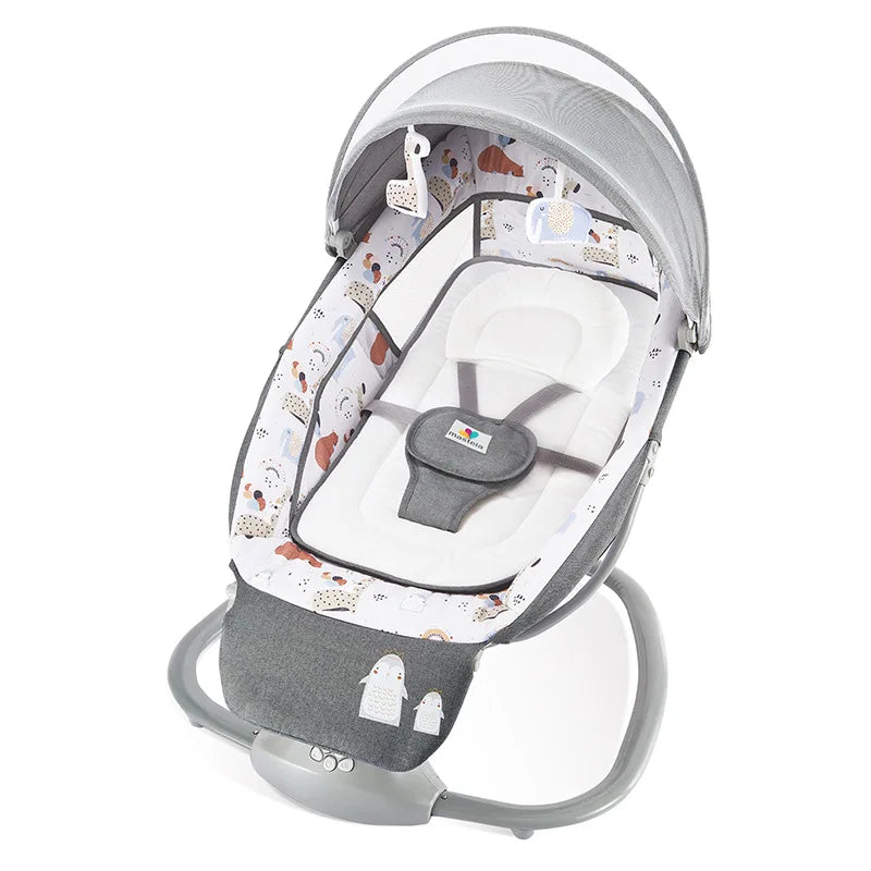 Fauteuil inclinable à bascule pour bébé, musique Bluetooth, chaise à bascule électrique avec télécommande intelligente pour bébé, berceaux confortables pour bébé