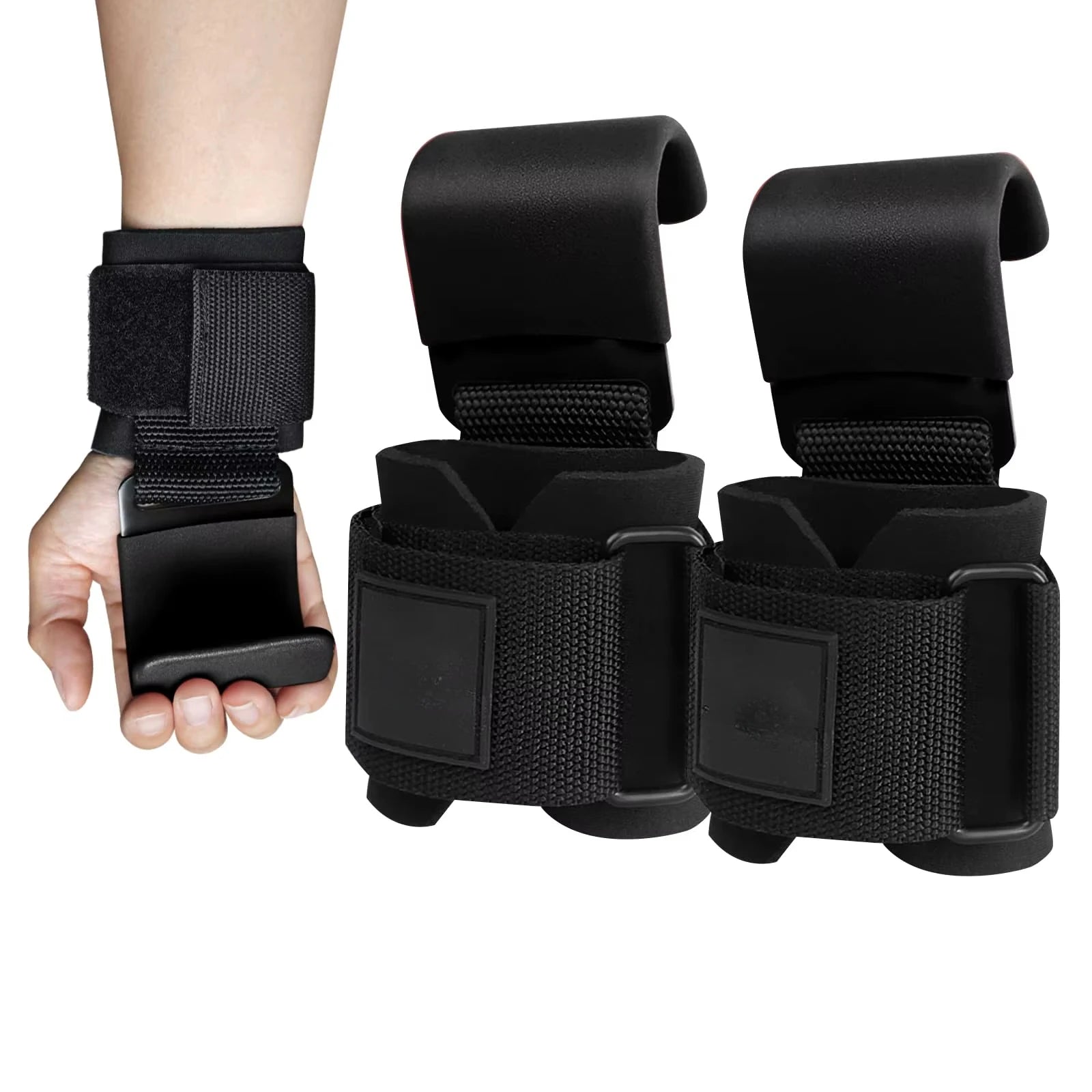 1/2 pièces crochet de levage dragonne poignée de main Support traction dure levage gants de Fitness pour hommes et femmes équipement de Fitness salle de sport