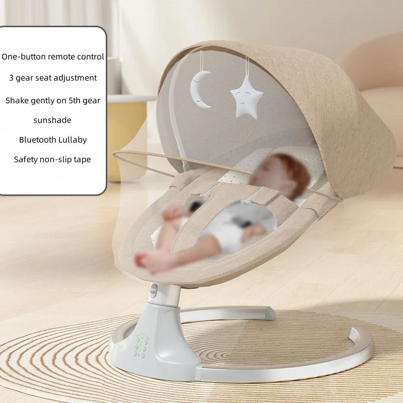 Chaise à bascule pour bébé de 6 à 18 mois, berceau électrique inclinable pour nouveau-né, téléphone portable, Bluetooth, musique apaisante
