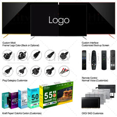 Télévision connectée 4K Ultra HD, écran de 65 pouces, LED