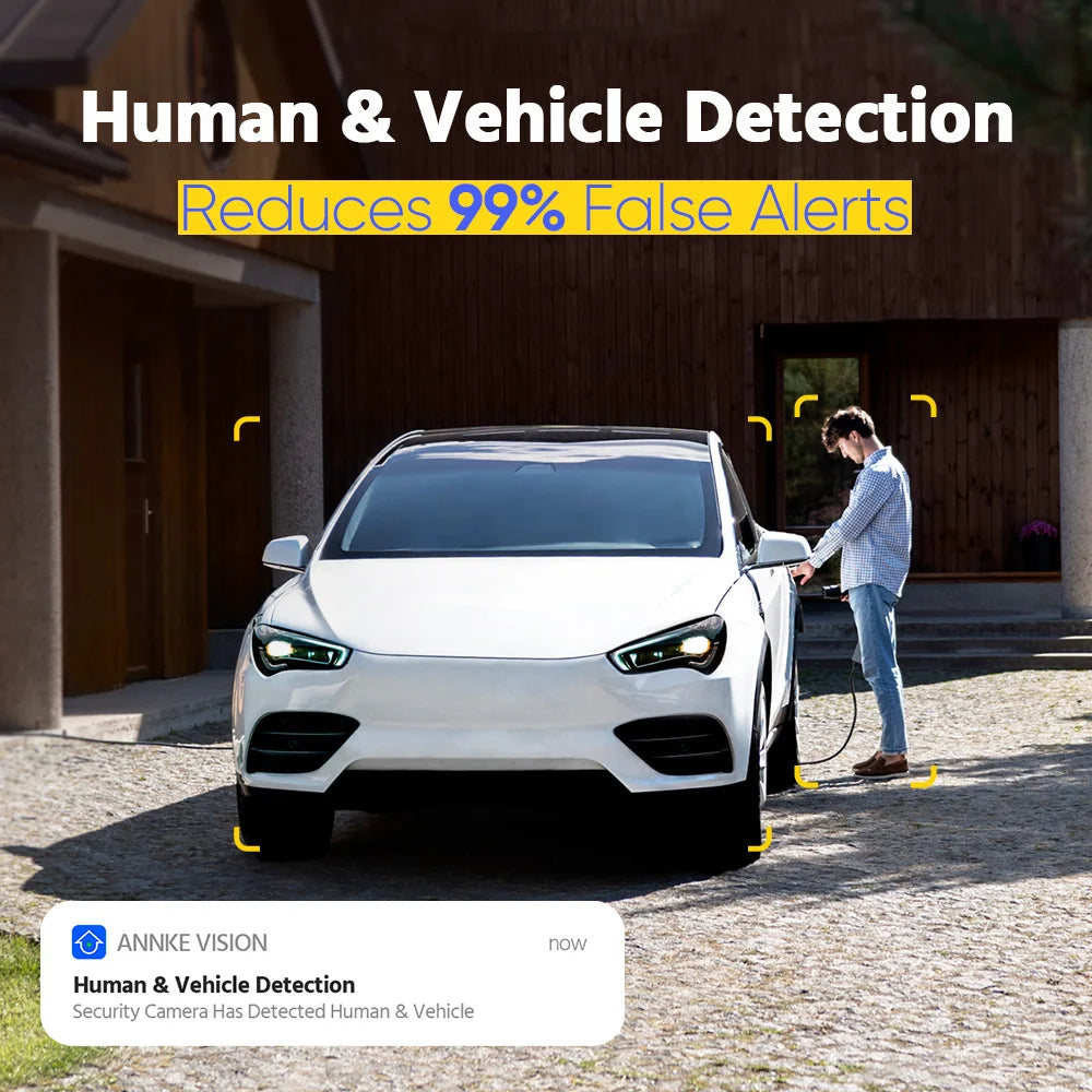 ANNKE 4X Ultra HD 8MP POE caméra 4K extérieur intérieur résistant aux intempéries réseau de sécurité balle EXIR Vision nocturne alerte e-mail Kit de caméra