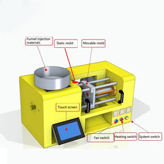 Petite Machine de moulage du plastique horizontale Mini-220, Machine de moulage par Injection de bureau pour la production de Micro pièces en plastique PLA PC PE