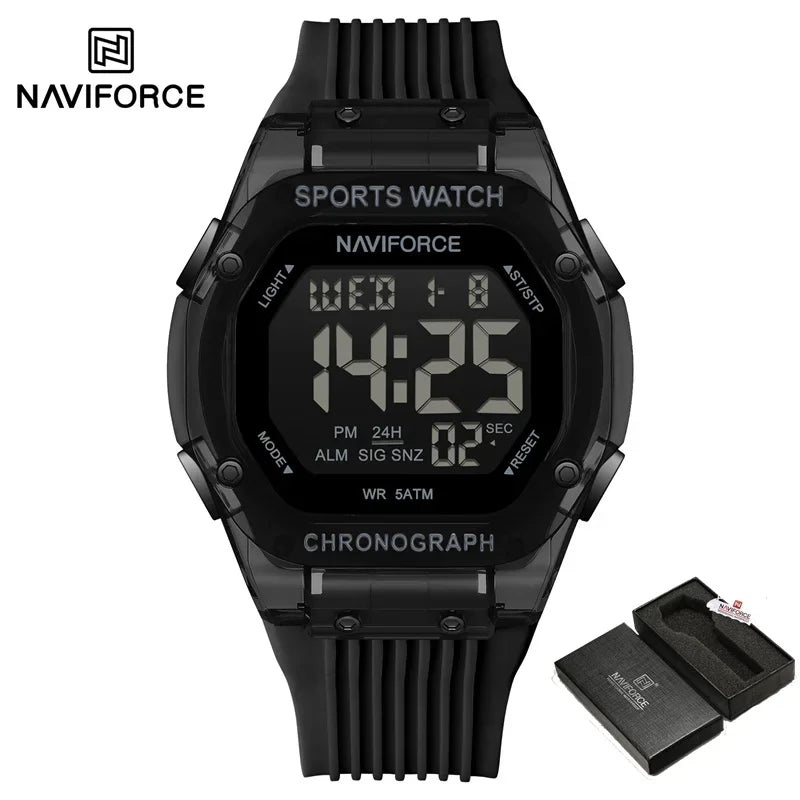 NAVIFORCE NF7113 montre pour hommes mode populaire bracelet en Silicone 5ATM étanche électronique Simple calendrier horloge