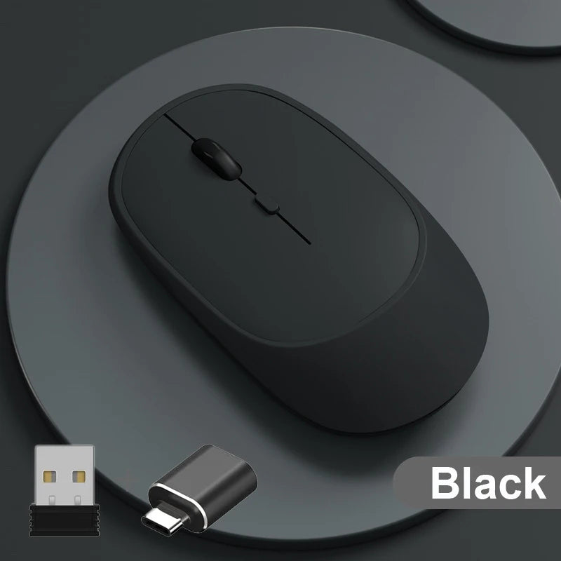 Wireless Mouse Rechargeable Mouse Gamer Dual Modes Bluetooth-compatible 2.4G USB Mute Mice For Laptop Pad Tablet Macbook Mause
