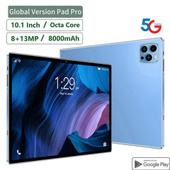 Nouveau 5G Pad 10.1 pouces Android tablettes Octa Core 8GB RAM 512GB ROM 4G LTE 5G WiFi tablette Pc Double carte SIM affichage HD 8000mAh