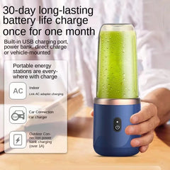 Mélangeurs de jus de fruits portables, Mini bouteille électrique personnelle d'été, USB, 6 lames, presse-agrumes, Machine pour la cuisine