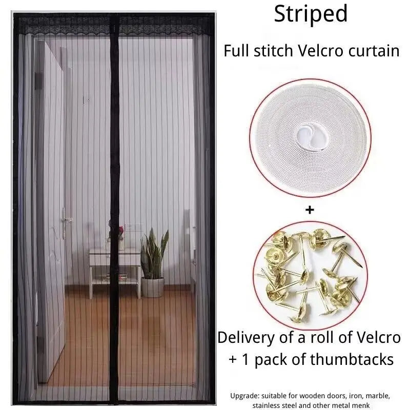 Strong Magnetic Screen Door Curtain Summer Anti-Mosquito Net Fly Insect Screen Mesh Automatic Closing Mesh Insect Fly Bug Screen