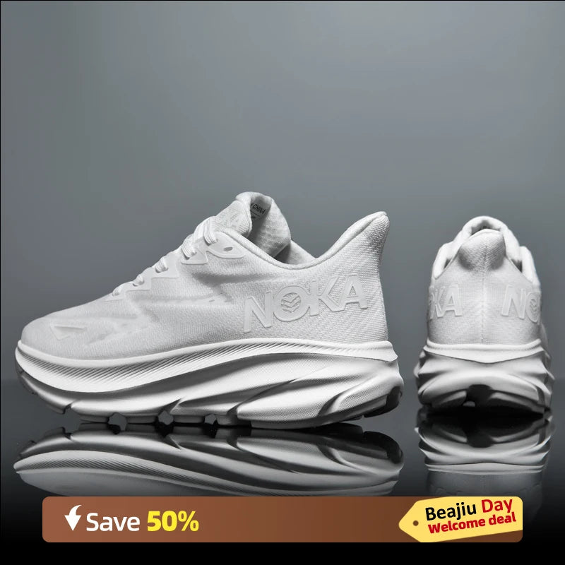 Chaussures de course coordonnantes pour hommes et femmes, baskets athlétiques, plaque de carbone, marathon, respirant, léger, confortable, décontracté