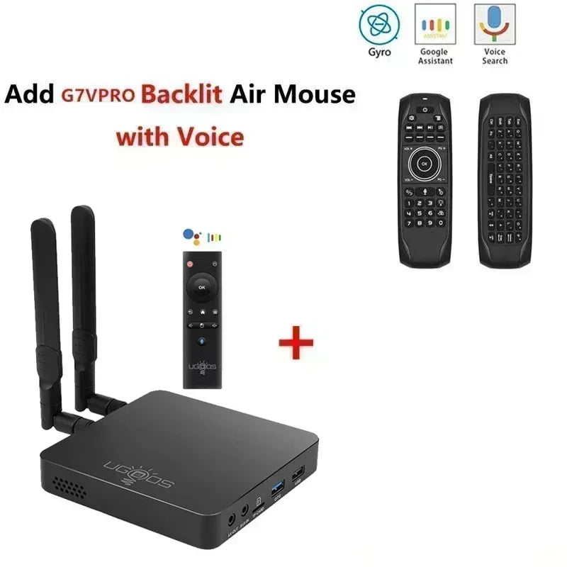 Ugoos AM6B plus Amlogic S922X-J Android 9 boîtier de télévision intelligent 4GB DDR4 32GB Wifi 6 1000M BT5.0 4K décodeur AM6 Plus boîtier de télévision