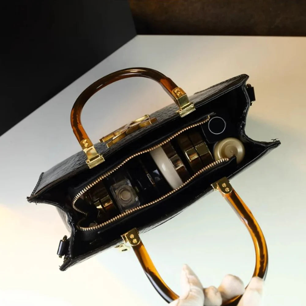 Sac à main haut de gamme, sac pour femmes imprimé crocodile à la mode, nouveau style 2025, sac pour mère d'âge moyen, grand sac à bandoulière