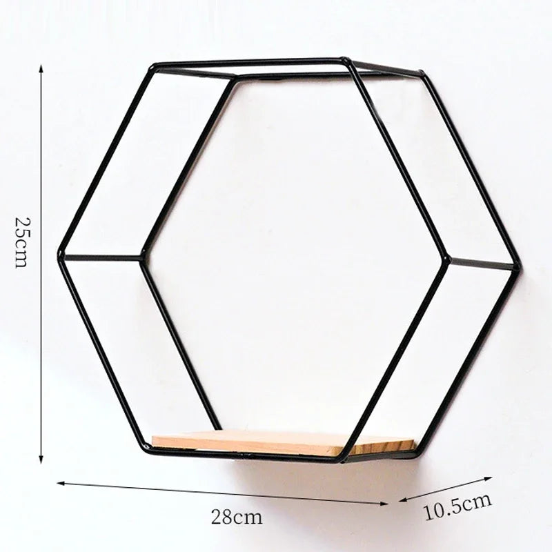 Nouveau créatif salle à manger mur en fer forgé tenture murale étagères chambre salon étagères de rangement murale décoration de la maison