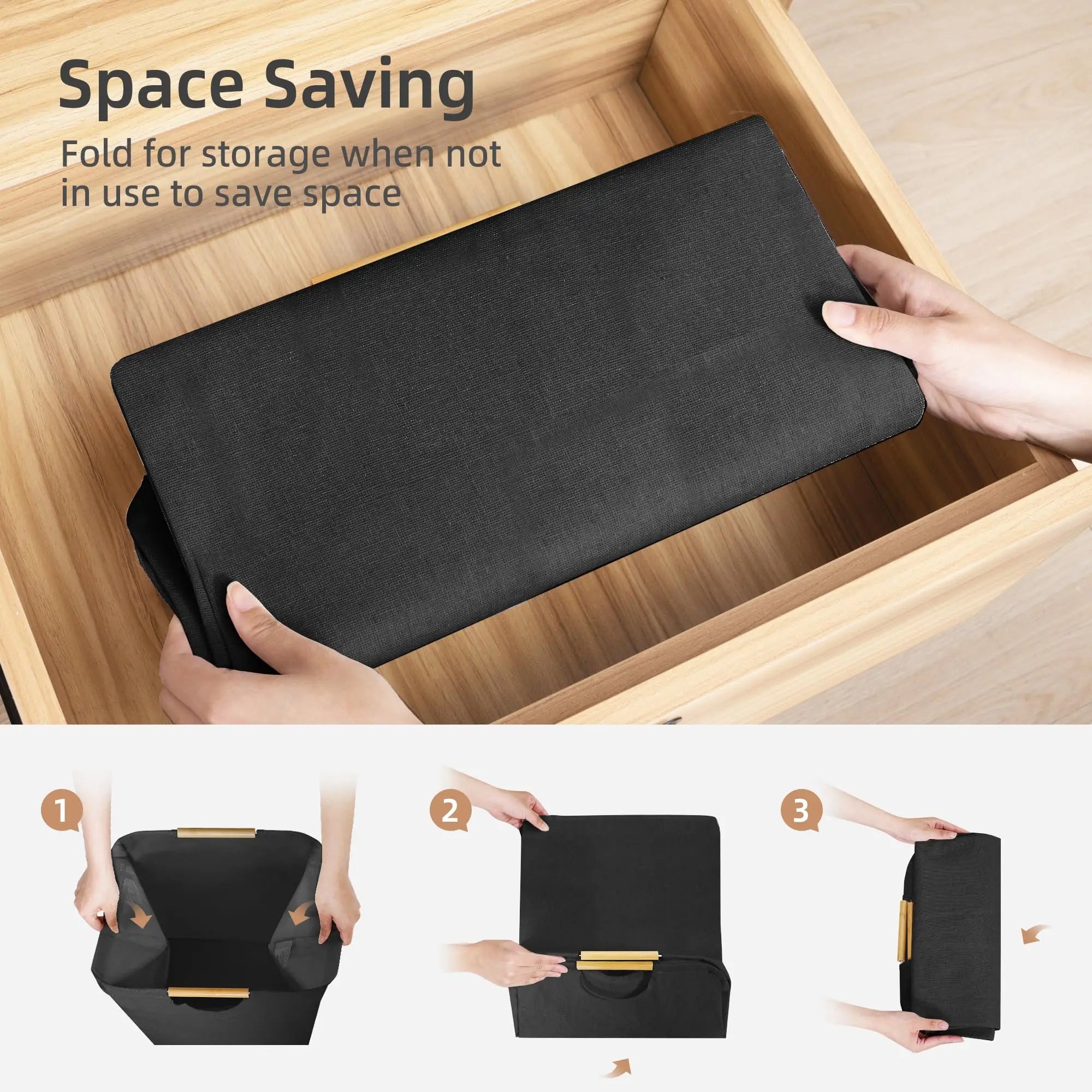 Panier à linge Extra-Large avec poignées, grand panier à vêtements sales autoportant pour chambre à coucher, salle de bain, dortoir, paniers à linge