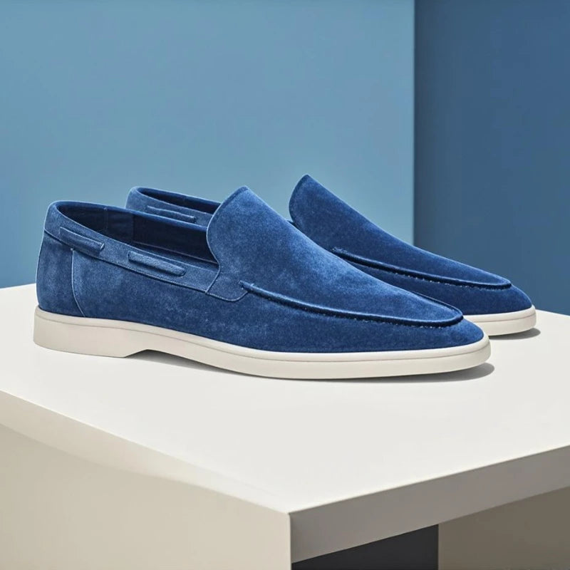 Mocassins classiques en cuir suédé pour hommes, chaussures décontractées, marque de luxe, respirantes, à enfiler, chaussures de conduite