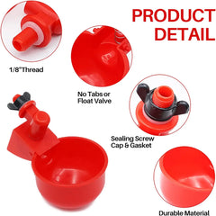 Bol à boire automatique pour volaille, 5/10/20 pièces, tasses d'eau pour poulet, canard, Machine à boire, bols suspendus, distributeur d'eau