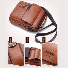 JEEP BULUO bandoulière sacs de messager affaires sac à main décontracté marque épaule nouveau haute qualité en cuir pour hommes d'affaires décontracté mode