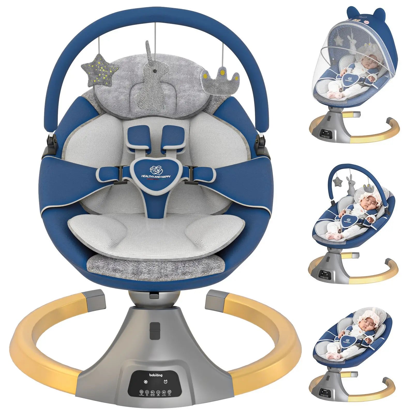 Chaise à bascule pour bébé, chaise apaisante, berceau électrique multifonctionnel pour bébé, berceau de couchage pour nouveau-né, balançoire électrique pour bébé