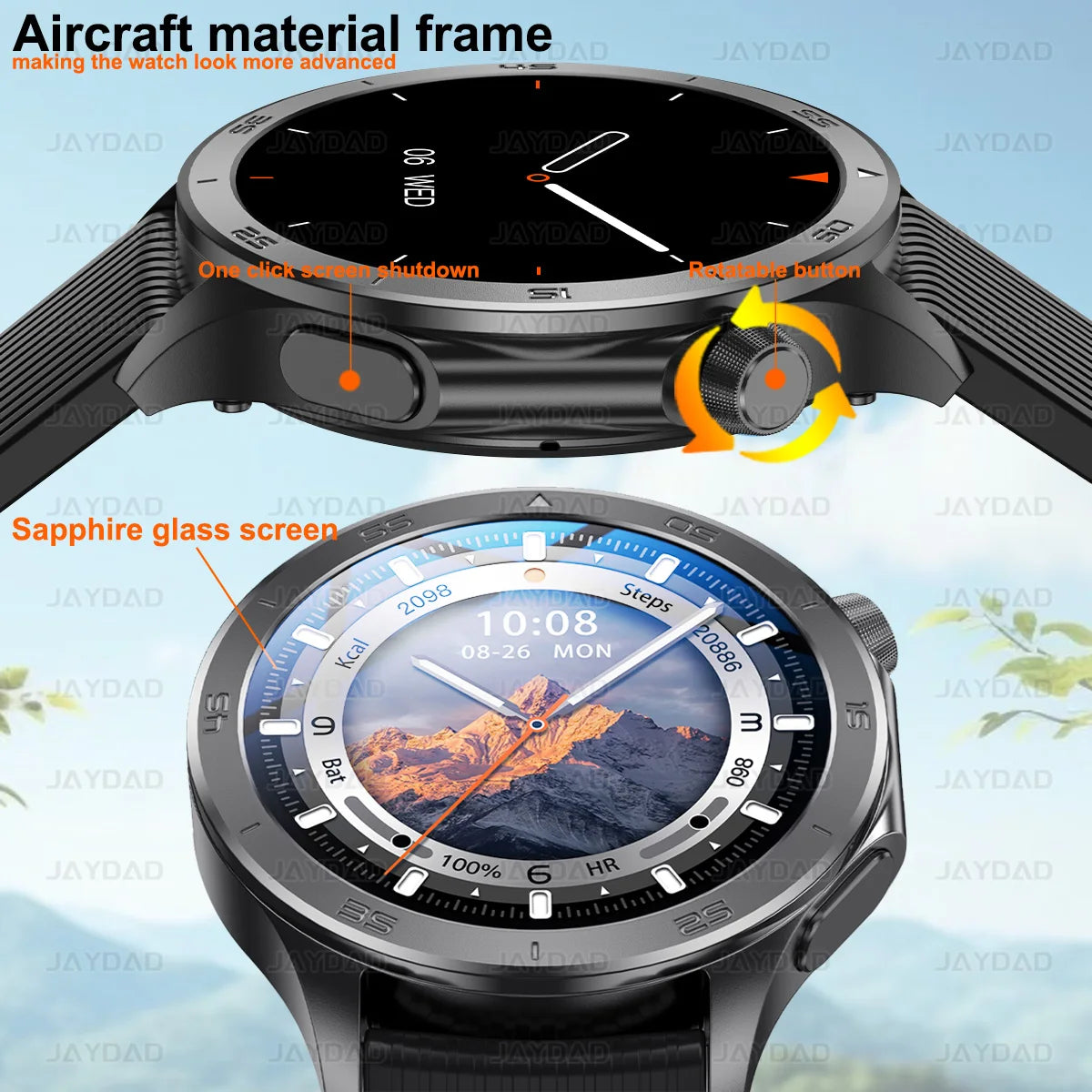 Pour montre OPPO X2 GPS trackes montre intelligente hommes boussole AMOLED écran fréquence cardiaque Bluetooth appel IP68 étanche Smartwatch 2025New