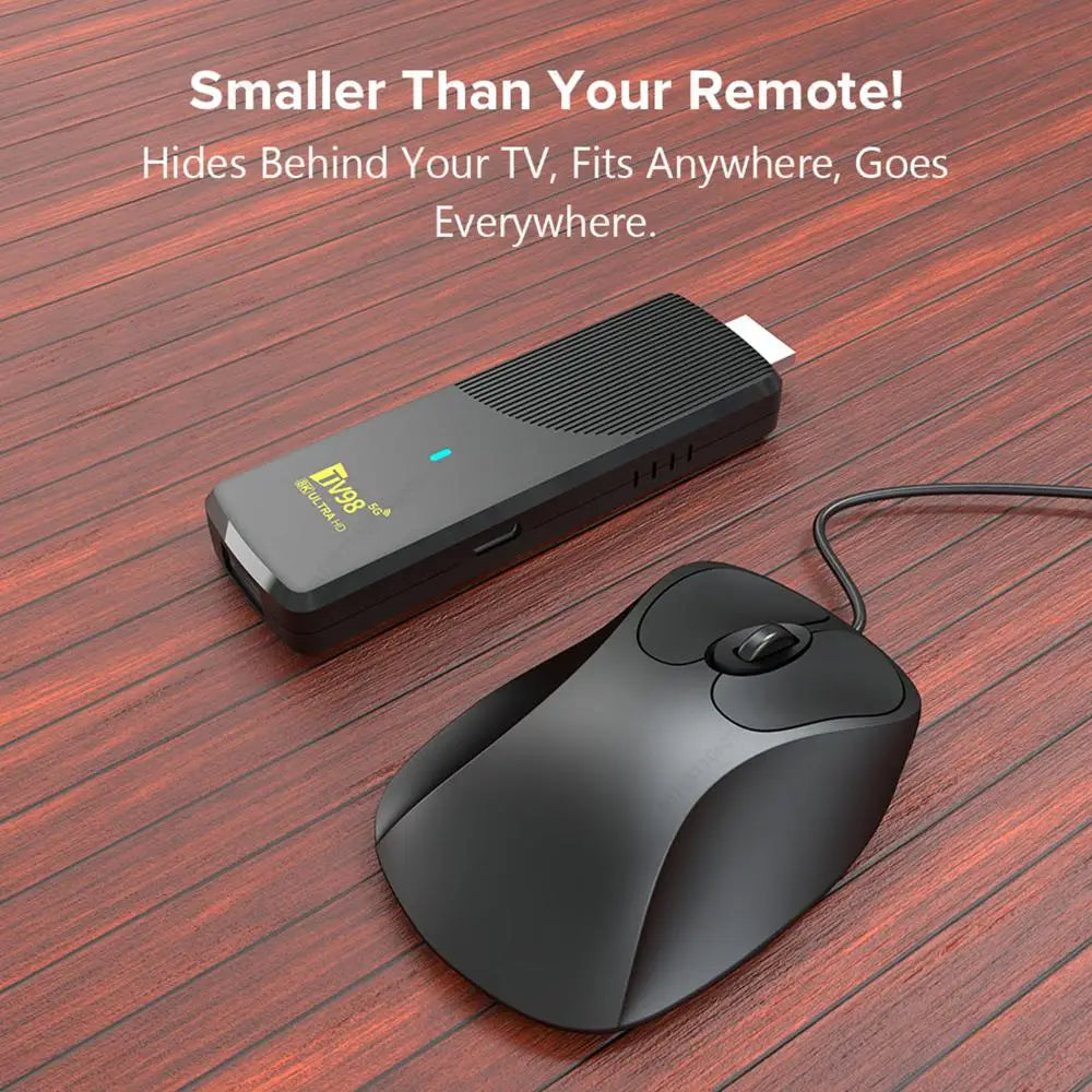 Décodeur Android 14 avec télécommande, lecteur vidéo TV HD 4K, double WiFi 2.4G et 5G, pour films HD, Applications sur Internet