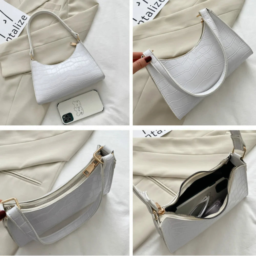 Sac Rétro Casual Femmes Fourre-tout Sacs à bandoulière Femme Cuir Couleur Unie Chaîne Sacs à main pour Femmes сумки