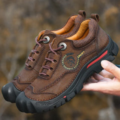 Nouveau Camping en plein air randonnée chaussures hommes en cuir véritable sport baskets homme voyage chaussures décontractées loisirs marche escalade hommes pied