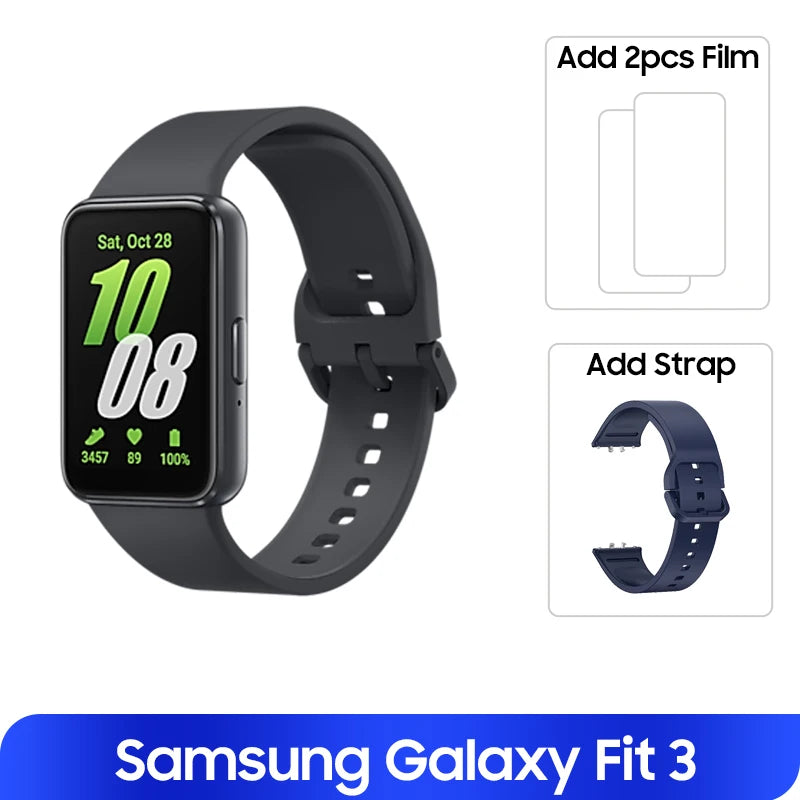 Samsung Galaxy Fit 3 SmartBand 1.6'' Super AMOLED Display Heart Rate Blood Oxygen Sensor 13 Days Battery Life IP68 Waterproof