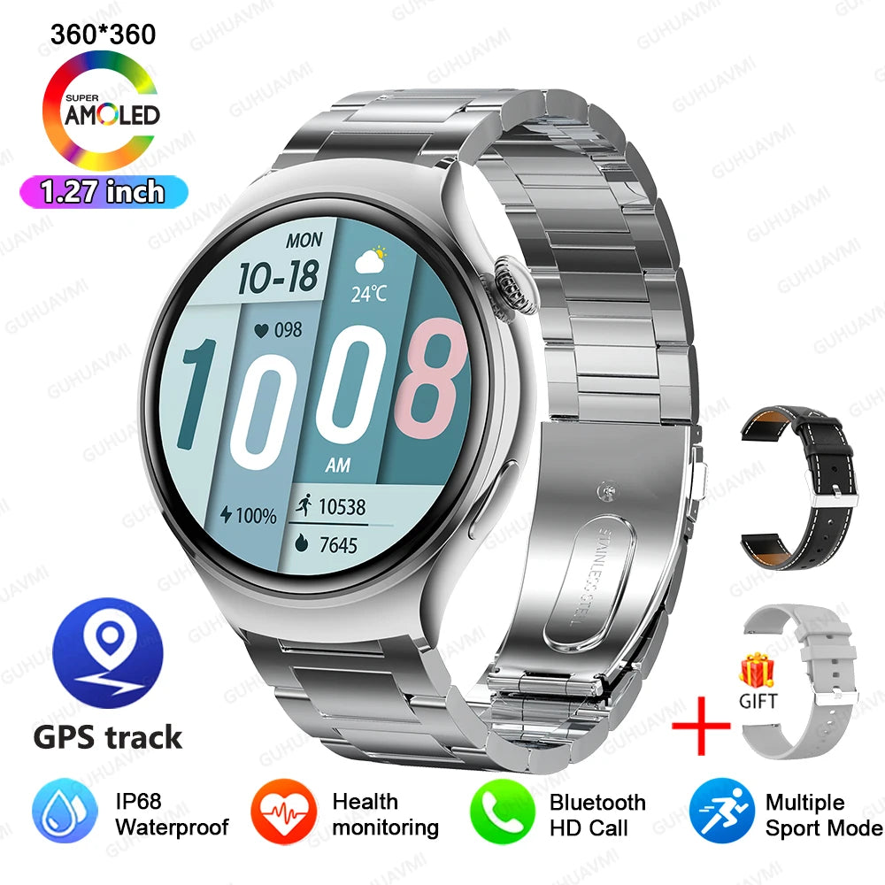 Montre connectée pour femmes, écran AMOLED HD, GPS, fréquence cardiaque, appel Bluetooth, étanche, pour l'extérieur, pour Xiaomi Ultra, nouvelle collection 2025