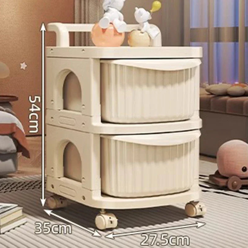 Tiroirs de rangement multicouches, chariot organisateur de chambre à coucher avec roulettes, étagère de rangement pour bébé, supports amovibles pour la maison