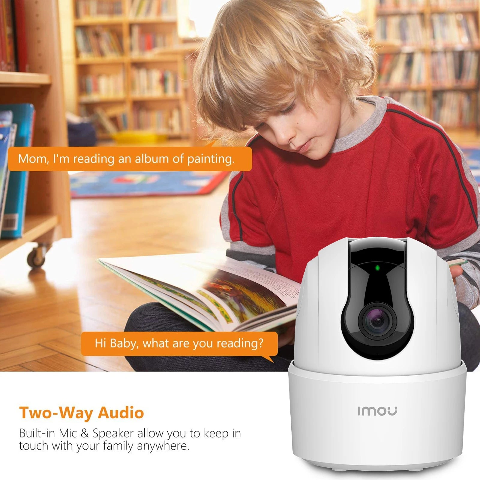 Caméra intérieure IMOU 360 °   Caméra de Surveillance WiFi PTZ, vidéosurveillance à domicile, suivi automatique, Protection de sécurité, moniteur familial pour animaux de compagnie et bébé