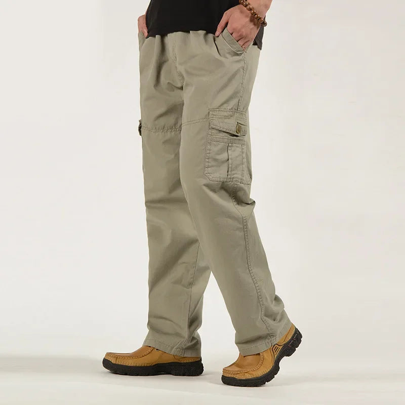MRstuff-Salopette simple multi-poches pour hommes d'âge moyen, pantalon décontracté pour homme, grande taille, tout neuf, fj-poches, 2025