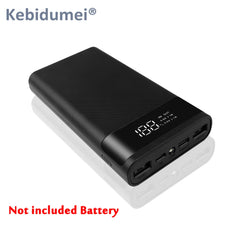 Charge rapide 18650 batterie externe 20000mAh USB Type C 5V étuis batterie Charge boîte de rangement sans batterie pour iPhone Xiaomi Huawei
