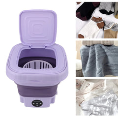 Petite Machine à Laver Portable et Pliable de 11l, Sèche-illant avec Rotation pour Chaussettes, Sous-Vêtements, Culottes, Mini Machine à Laver Domestique
